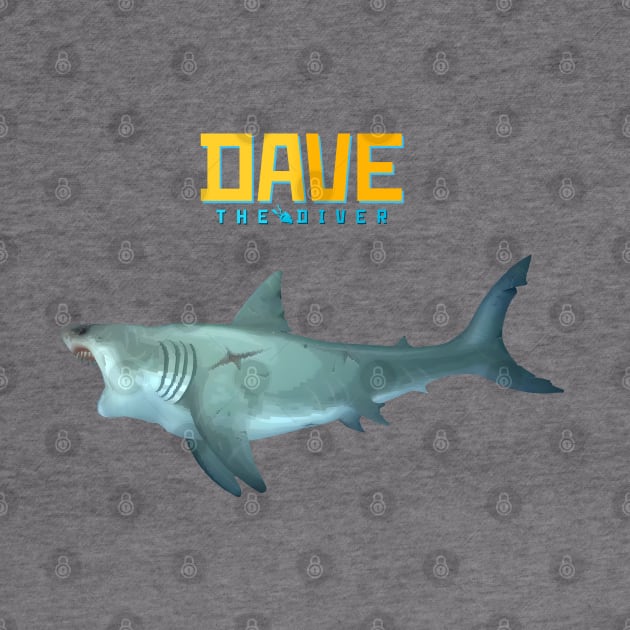 DAVE the diver Fan Art - Great White by Buff Geeks Art